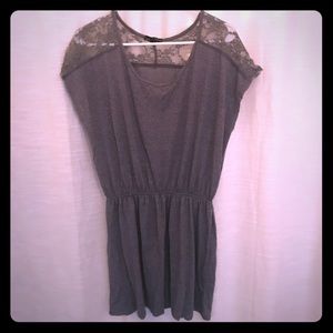 One Clothing | Lacy Gray Dress